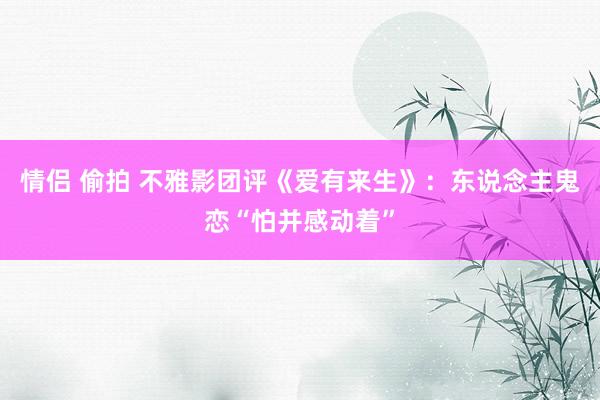 情侣 偷拍 不雅影团评《爱有来生》:东说念主鬼恋“怕并感动着”