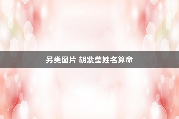 另类图片 胡紫莹姓名算命